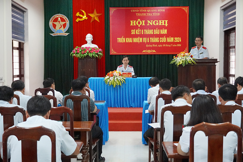 Hội nghị triển khai nhiệm vụ 6 tháng cuối năm 2024 của Thanh tra tỉnh.