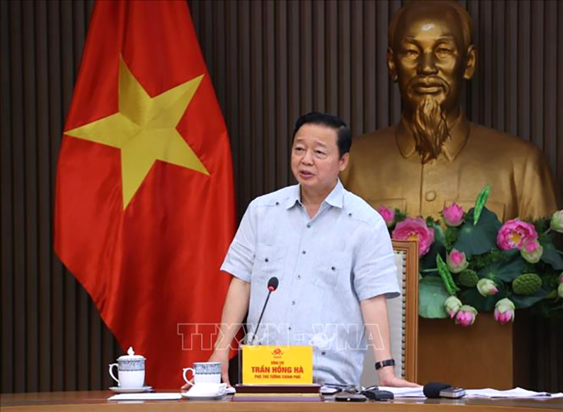 Phó Thủ tướng Trần Hồng Hà phát biểu kết luận cuộc họp. Ảnh: Văn Điệp/TTXVN