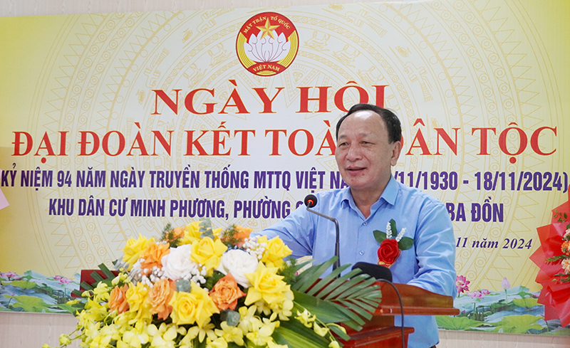 Đồng chí Phó Bí thư Thường trực Tỉnh ủy Trần Hải Châu phát biểu.