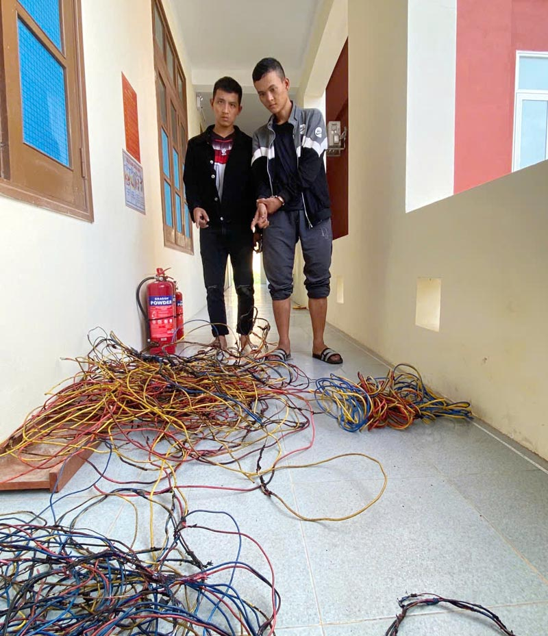 Các đối tượng trộm cắp thiết bị điện tại huyện Lệ Thủy bị các cơ quan bắt giữ trong năm 2024.