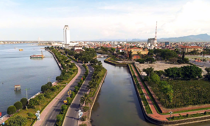 Một góc thành phố Đồng Hới. 