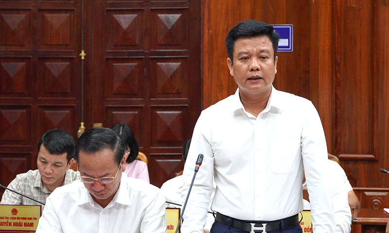 Đại biểu phát biểu tại phiên họp.