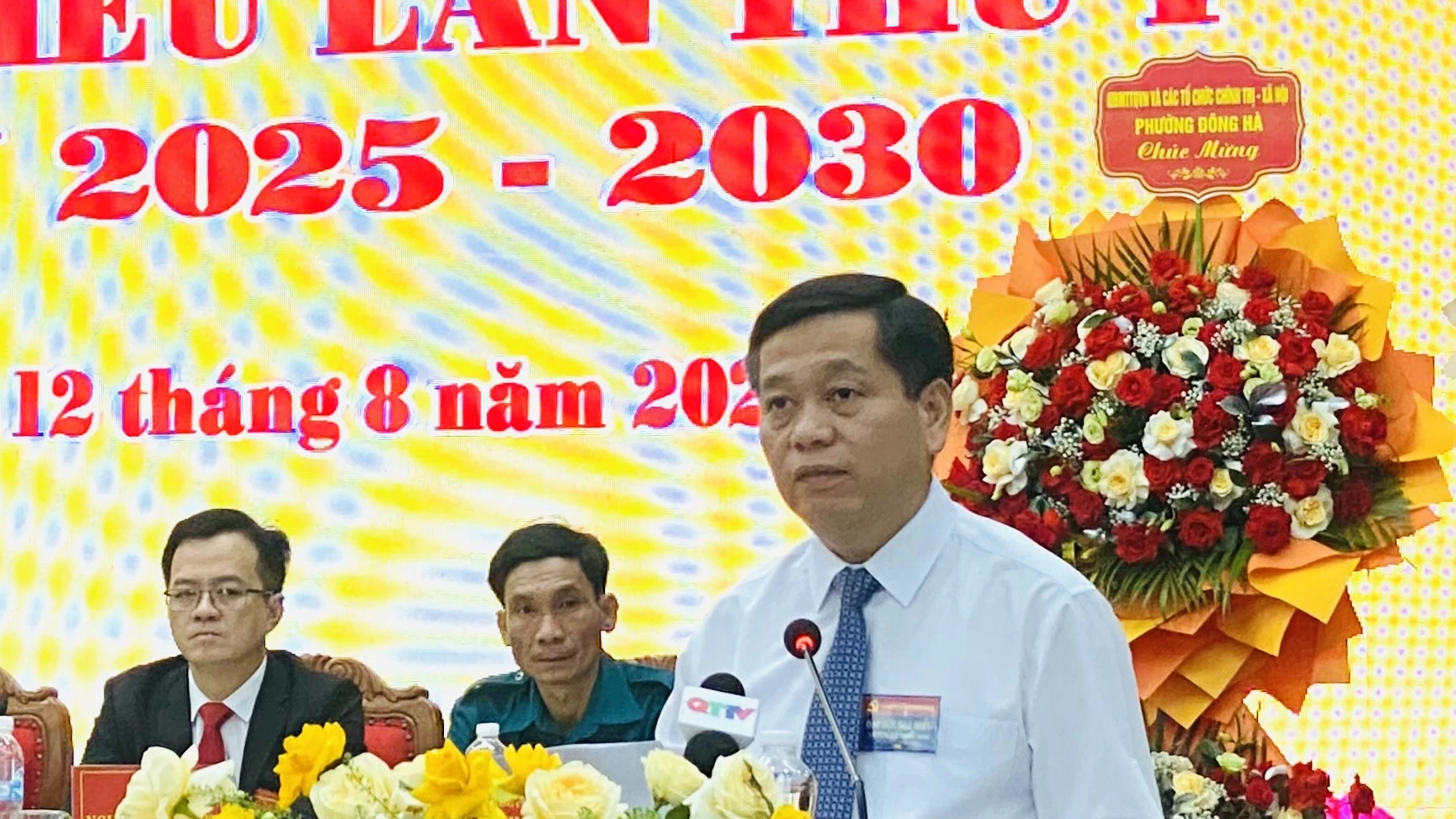 Ủy viên dự khuyết Trung ương Đảng, Phó Bí thư Thường trực Tỉnh ủy Nguyễn Long Hải phát biểu chỉ đạo tại Đại hội -Ảnh: NL