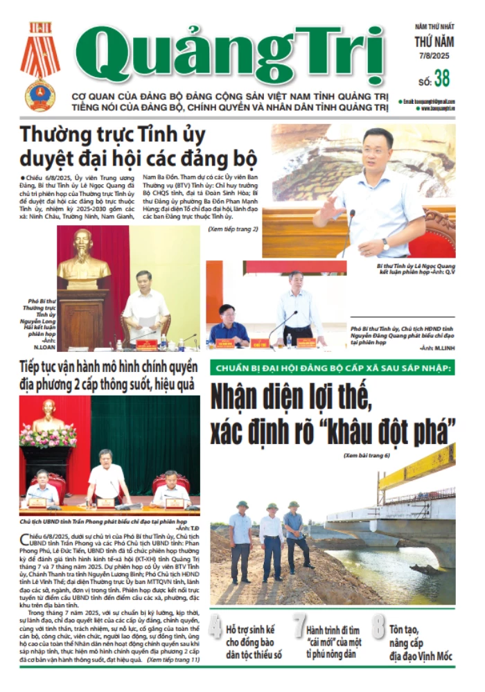 Báo Quảng Trị số 38 - Ngày 07/08/2025