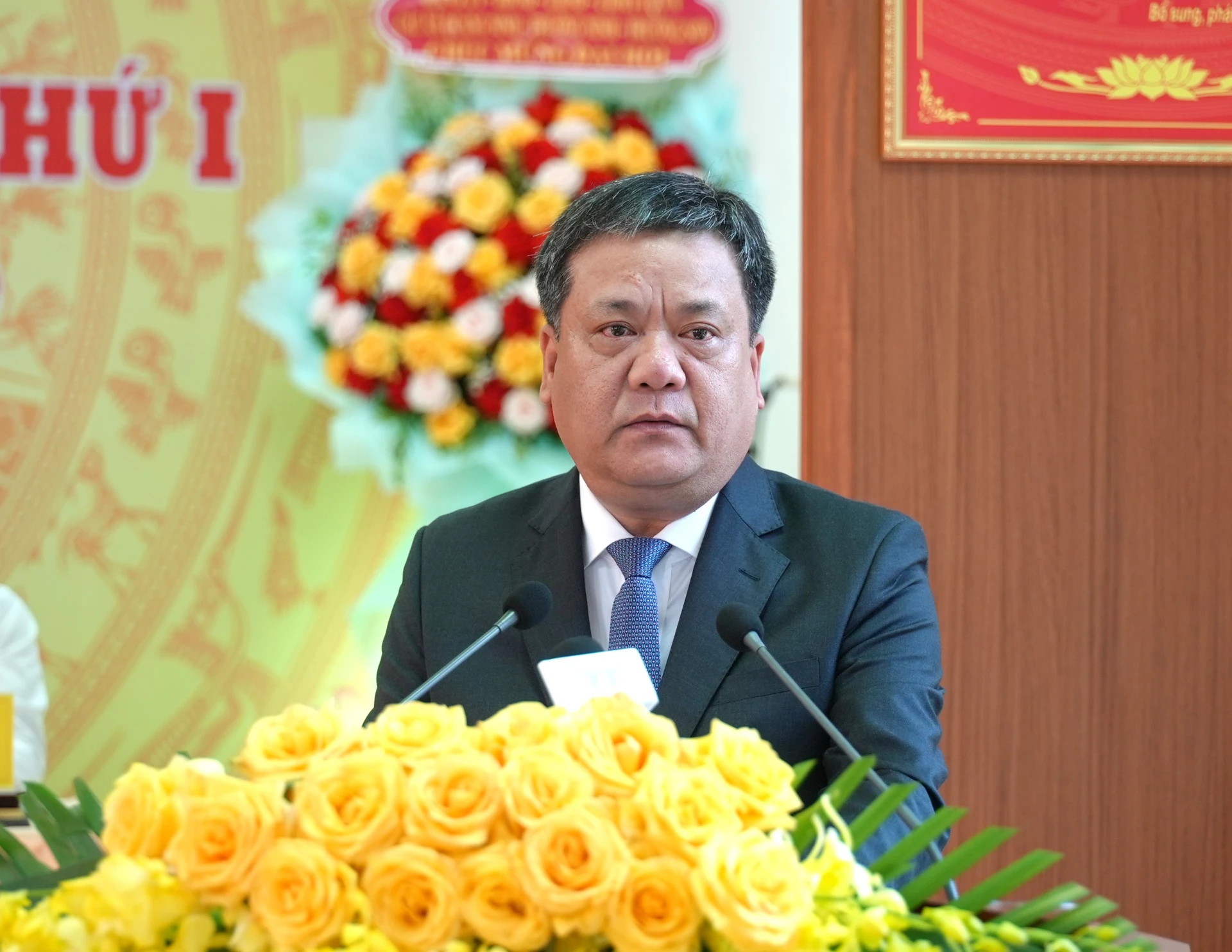 Phó Bí thư Tỉnh ủy, Chủ tịch UBND tỉnh Trần Phong phát biểu chỉ đạo tại đại hội - Ảnh: T.Đ