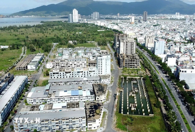 Dự án 181ha ven Vịnh Đà Nẵng đang được thành phố Đà Nẵng báo cáo Trung ương để tháo gỡ vướng mắc. (Ảnh: Quốc Dũng/TTXVN)