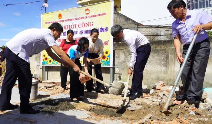 Phường Đồng Hới: Khởi công xây dựng nhà ở cho hộ nghèo