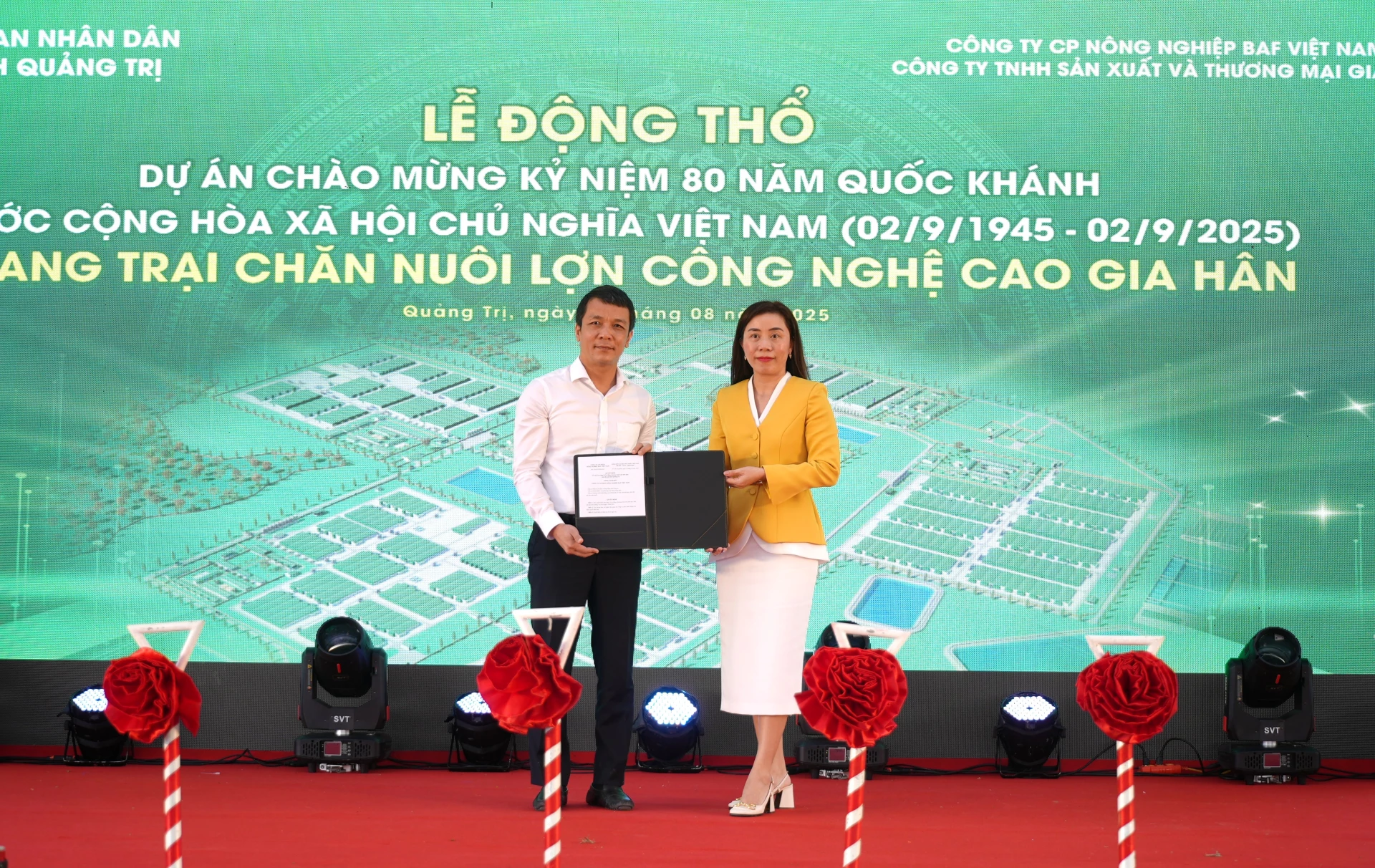 Công ty Cổ phần Nông nghiệp BAF Việt Nam hỗ trợ 30 căn nhà tình nghĩa cho tỉnh Quảng Trị - Ảnh: T.Đ