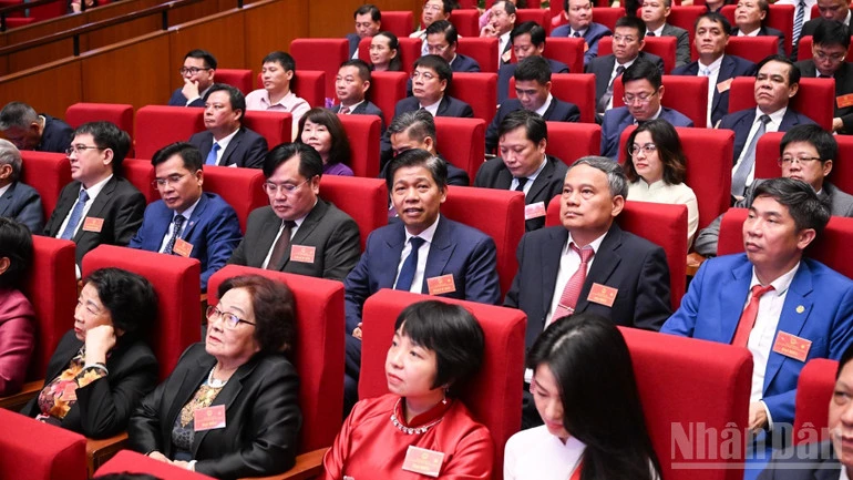 Các đại biểu tham dự Lễ kỷ niệm 80 năm thành lập Chính phủ. (Ảnh: Trần Hải)