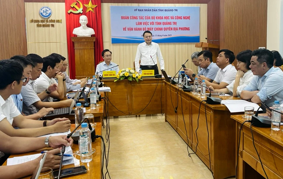 Phó Chủ tịch Ủy ban Tiêu chuẩn Đo lường chất lượng Quốc gia Trần Hậu Ngọc phát biểu tại buổi làm việc - Ảnh: Kim Hoa