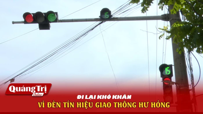 Đi lại khó khăn vì đèn tín hiệu giao thông hư hỏng