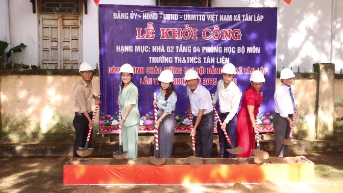 Xã Tân Lập: Hơn 5,7 tỉ đồng xây dựng nhiều hạng mục tại các trường tiểu học và trung học cơ sở