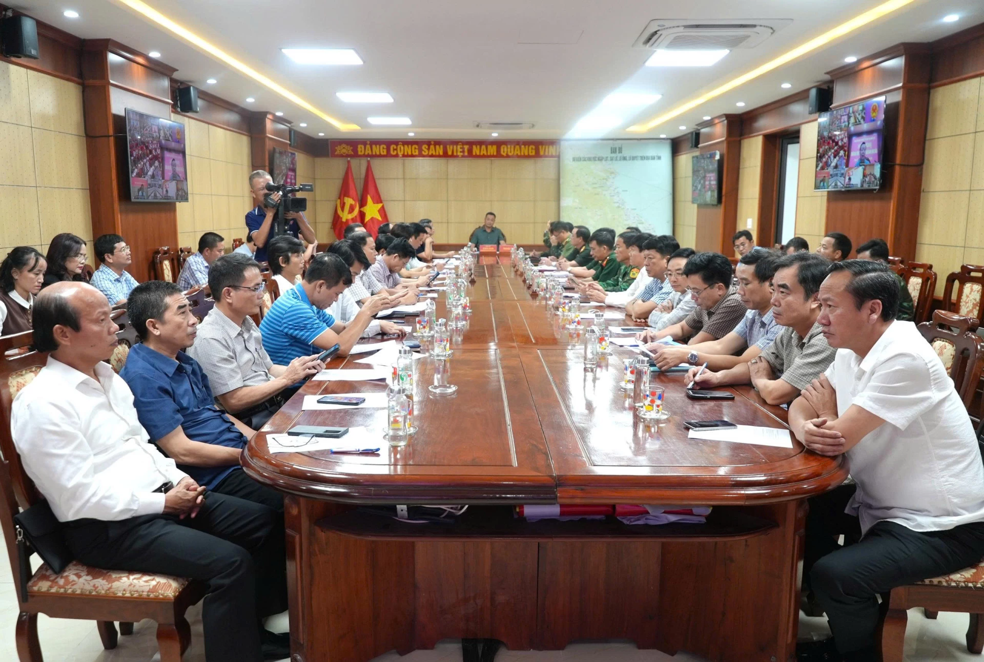 Quang cảnh cuộc họp tại điểm cầu tỉnh Quảng Trị