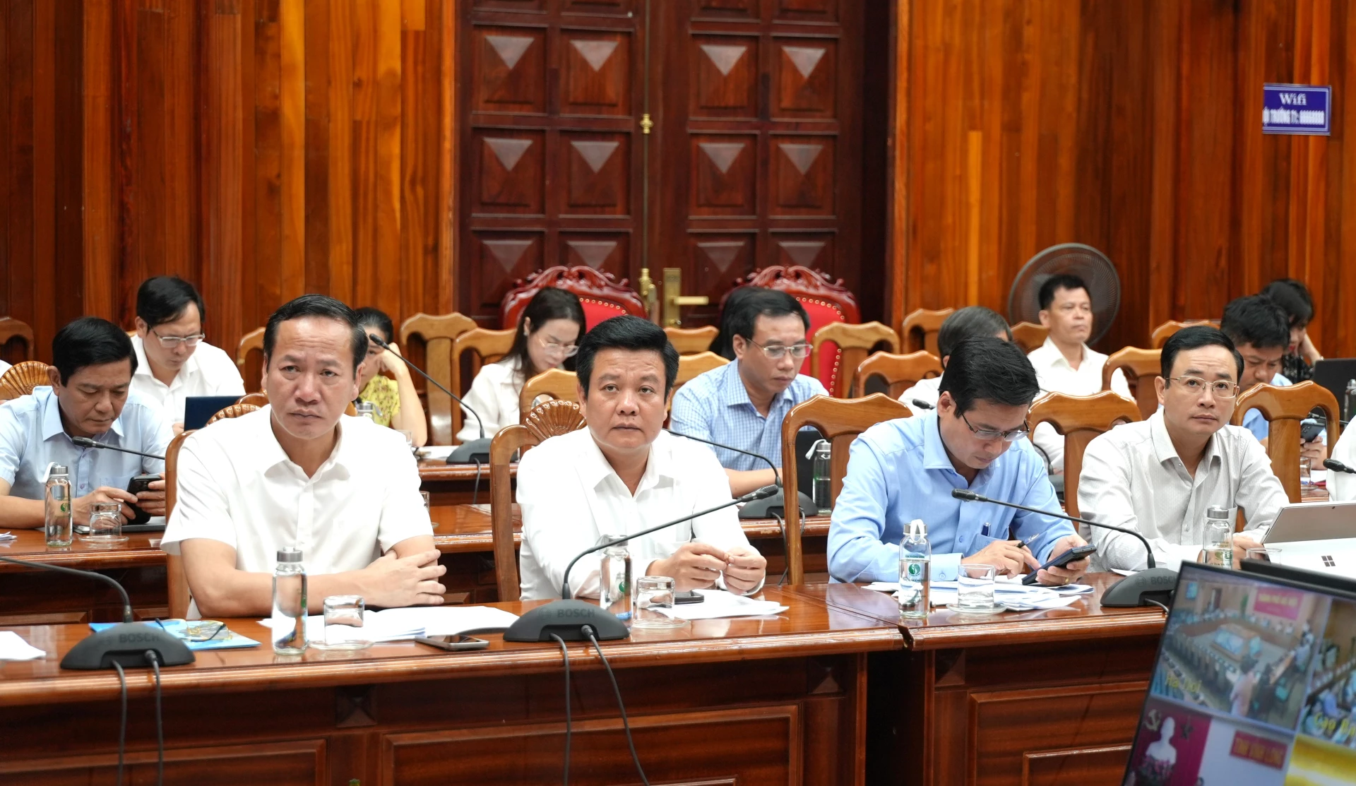 Các đại biểu dự hội nghị tại điểm cầu Quảng Trị - Ảnh: Trung Đức