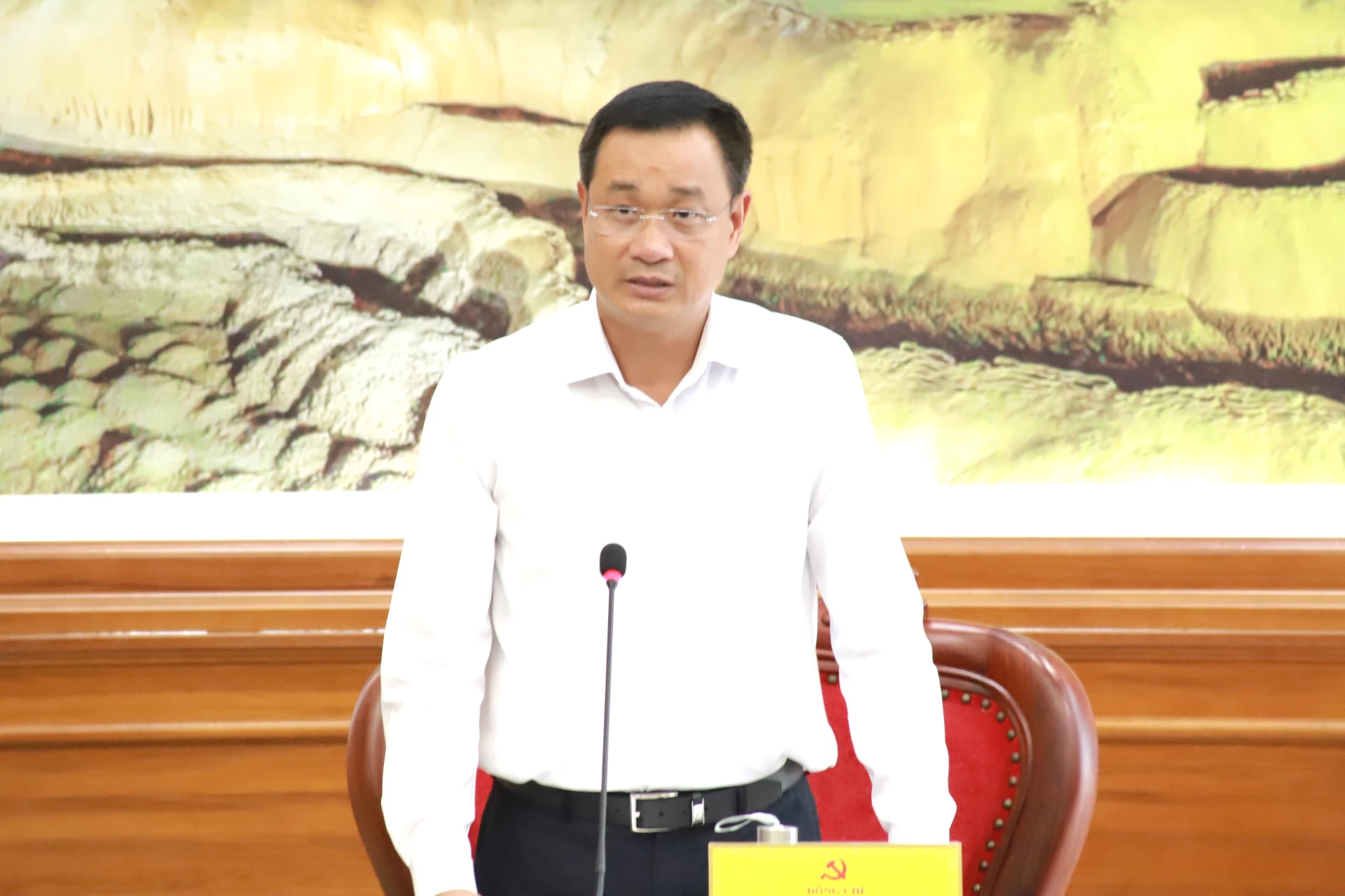 Bí thư Tỉnh ủy Lê Ngọc Quang lưu ý một số nhiệm vụ thời gian tới - Ảnh: QV