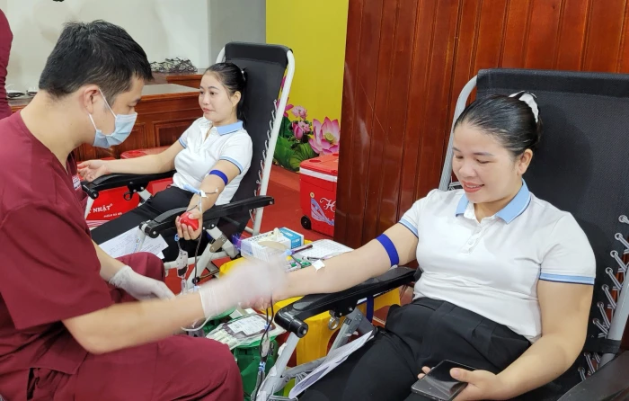 Tiếp nhận 537 đơn vị máu trong ngày hội hiến máu tình nguyện