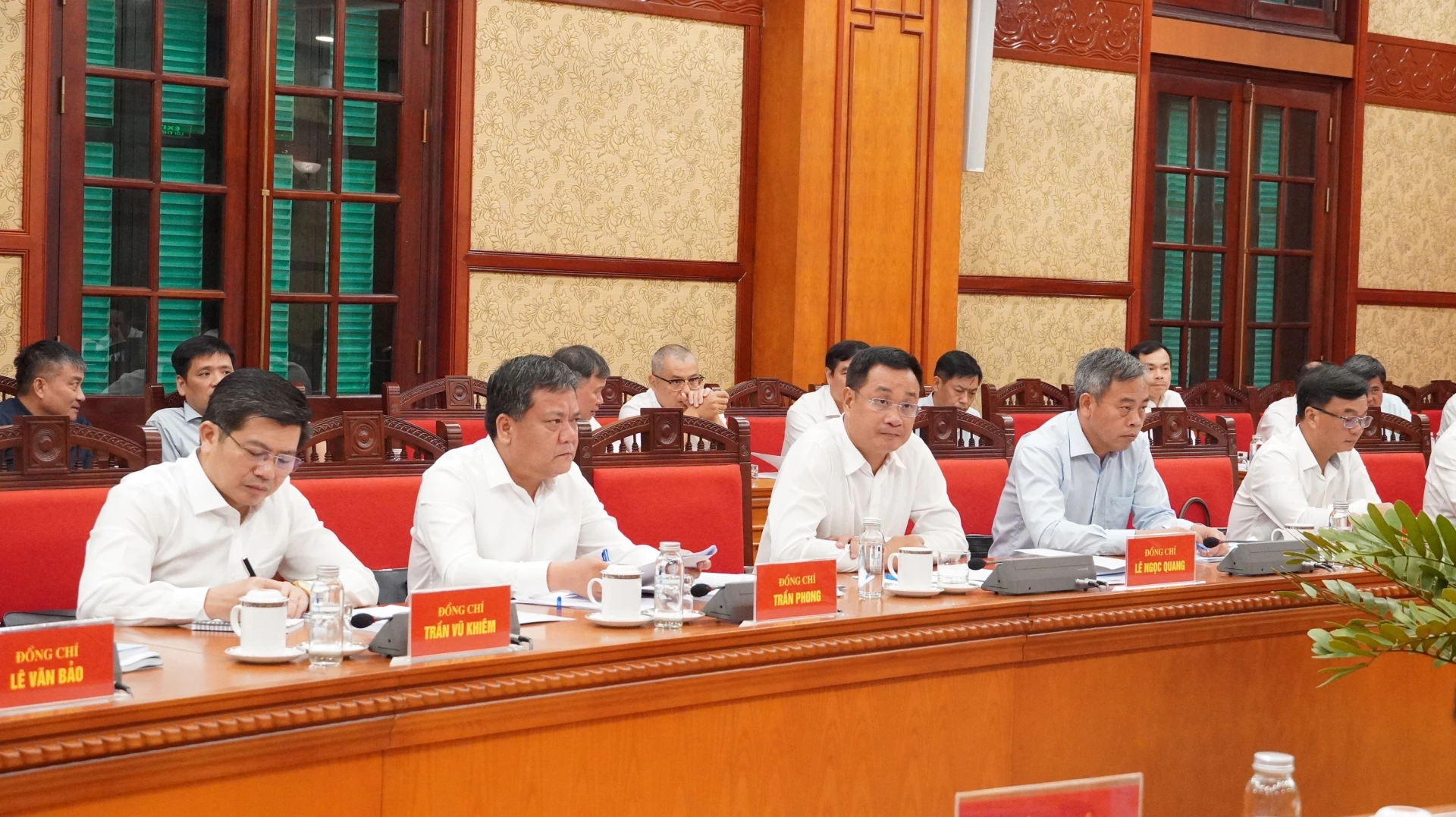 Lãnh đạo tỉnh Quảng Trị tiếp thu ý kiến chỉ đạo của Chủ tịch Quốc hội - Ảnh: QV
