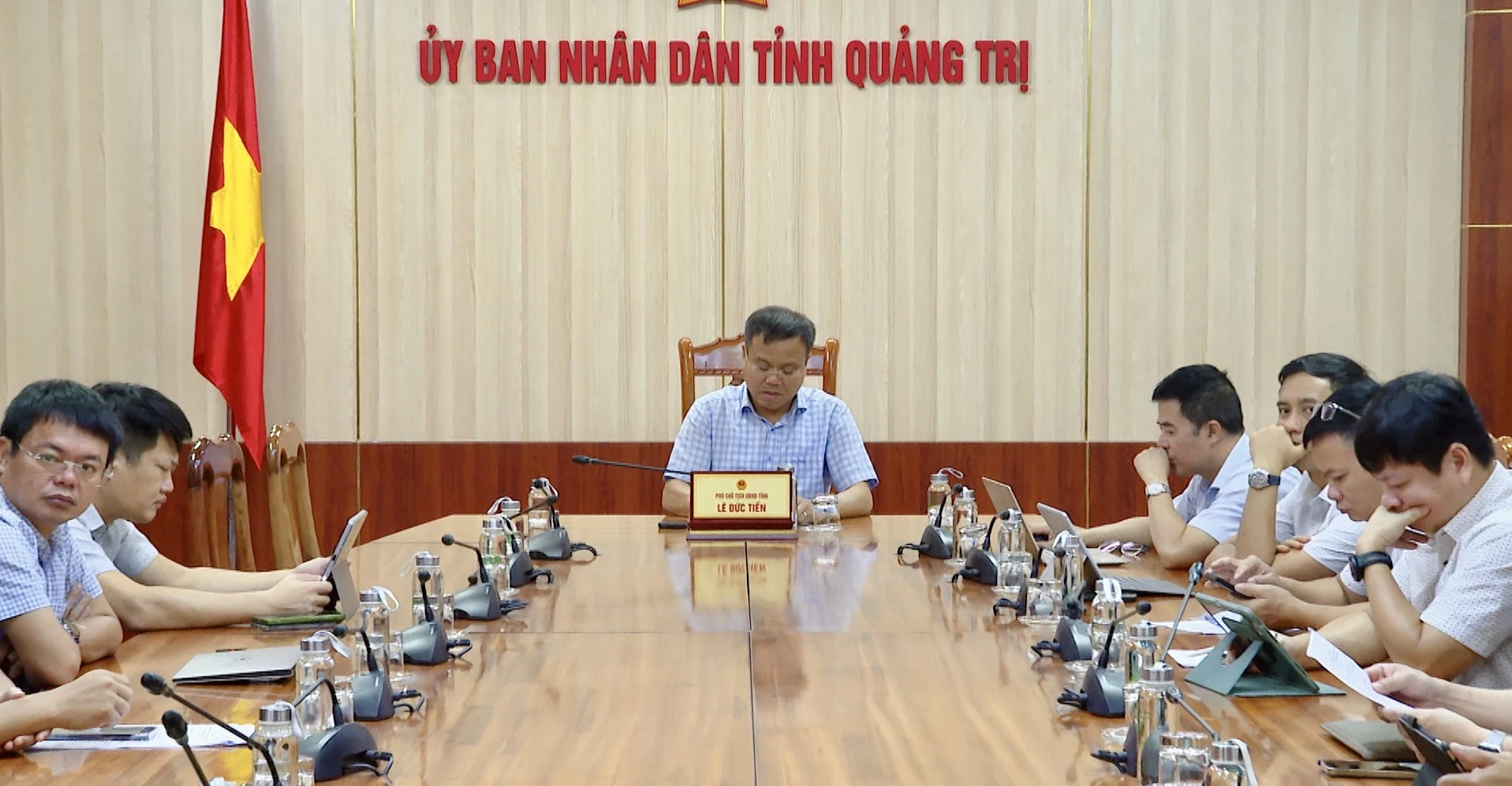 Quang cảnh phiên họp tại điểm cầu Quảng Trị - Ảnh: T.H