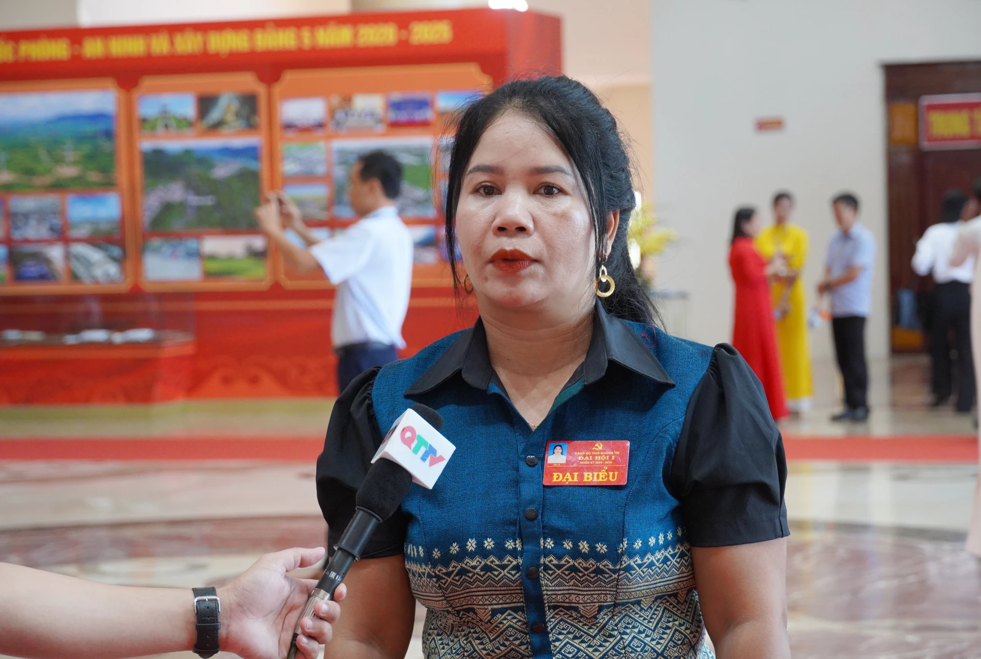 Đại biểu Hồ Thị Thoi, Đảng bộ xã Dân Hóa - Ảnh: X.P