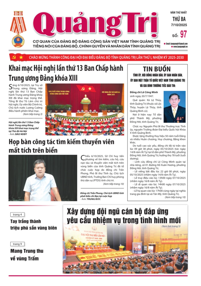 Báo Quảng Trị số 97 - Ngày 7-10-2025