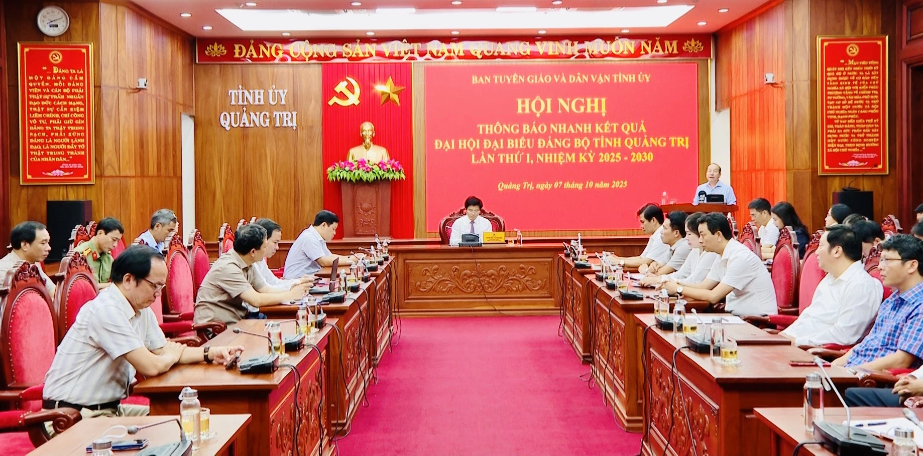 Thông báo nhanh kết quả Đại hội đại biểu Đảng bộ tỉnh Quảng Trị lần thứ I