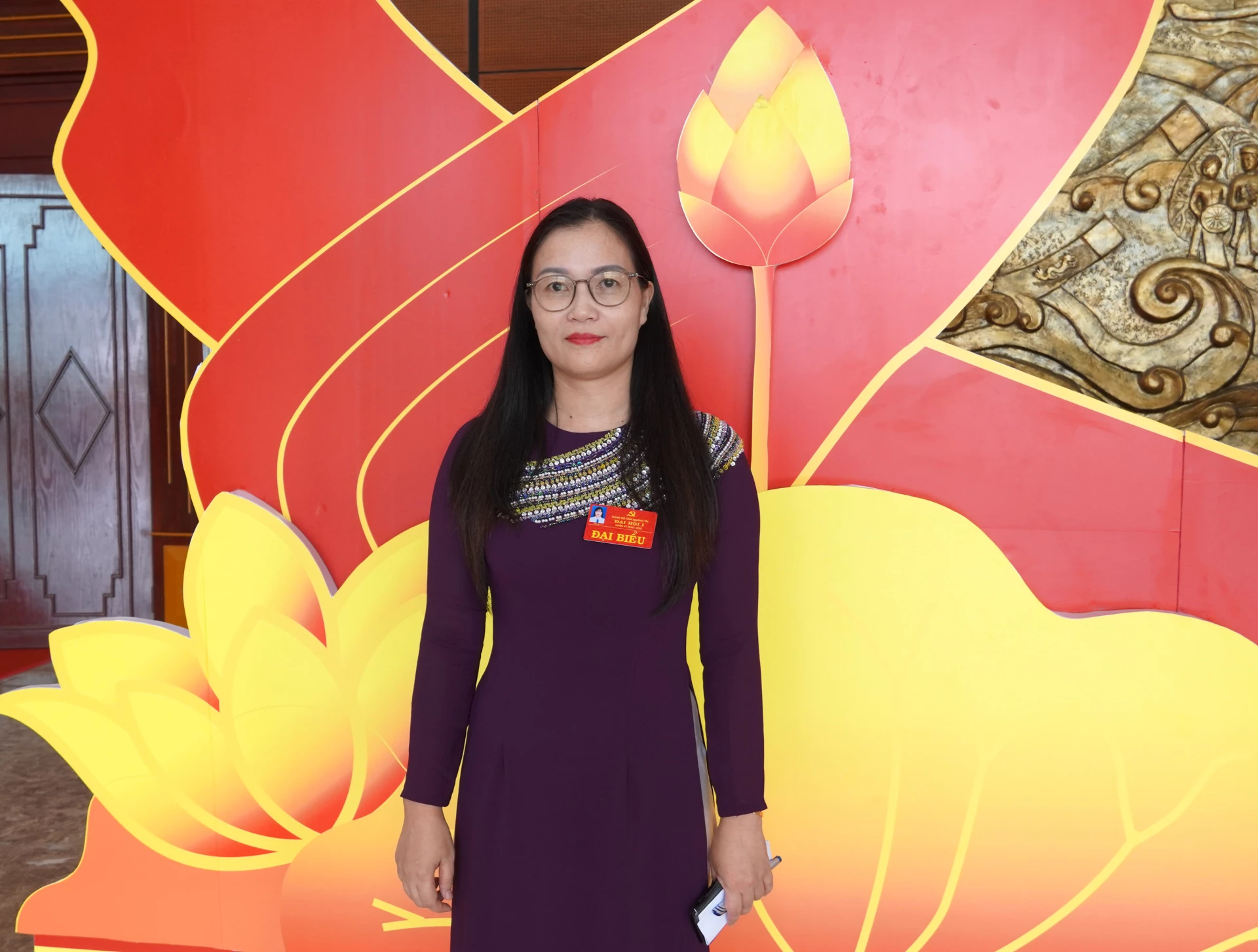 Đại biểu Trần Thị Oanh, Đảng bộ xã Cồn Tiên - Ảnh: N.H