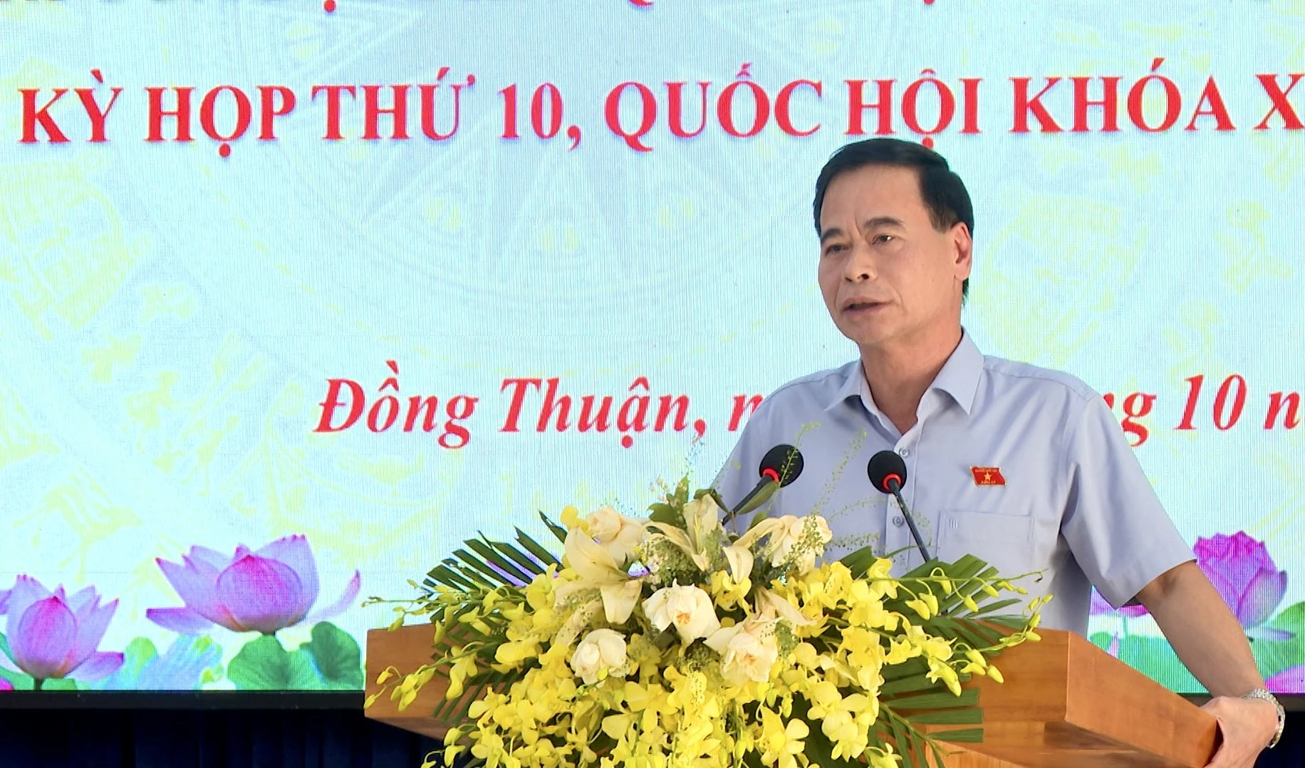 Ông Nguyễn Mạnh Cường, Phó Chủ nhiệm Ủy ban Pháp luật-Tư pháp của Quốc hội thông tin về Kỳ họp thứ 10 - Quốc hội khóa XV - Ảnh: T.S