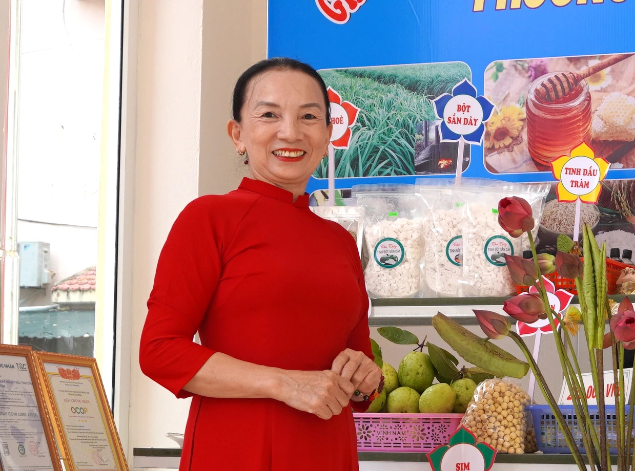 Bà Nguyễn Thị Ánh Nguyệt (ở tổ dân phố Thuận Phước, phường Đồng Sơn) - Ảnh: H.T