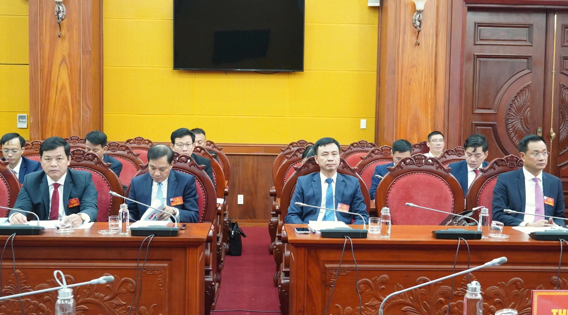 Đồng chí Lê Ngọc Quang, Ủy viên Trung ương Đảng, Bí thư Tỉnh ủy tham gia thảo luận tại Tổ đại biểu số 1: Ảnh: QV