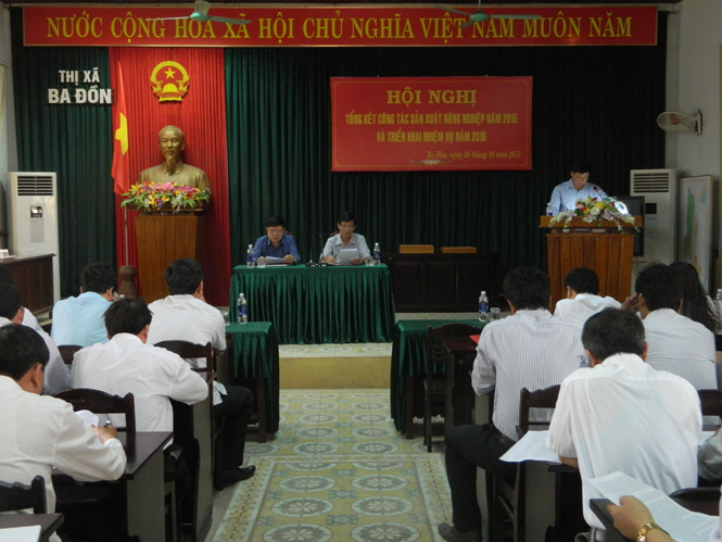 Thị xã Ba Đồn: Tổng kết sản xuất nông nghiệp năm 2015