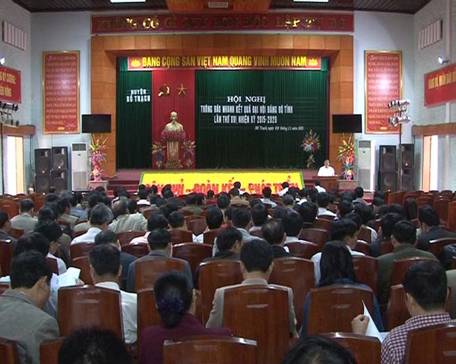 Huyện ủy Bố Trạch: Thông báo nhanh kết quả Đại hội Đảng bộ tỉnh lần thứ XVI