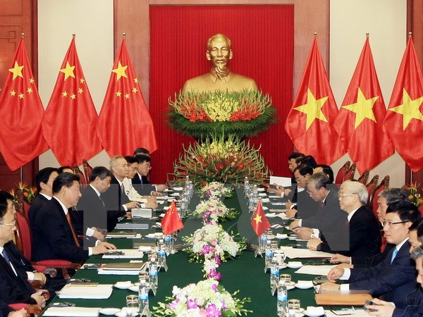Tổng Bí thư Nguyễn Phú Trọng hội đàm với Tổng Bí thư, Chủ tịch nước Trung Quốc