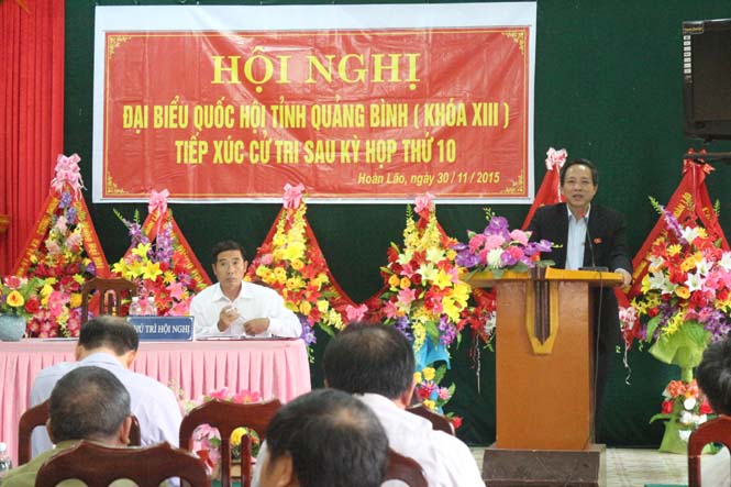 Đại biểu Quốc hội tỉnh tiếp xúc cử tri sau kỳ họp thứ 10, Quốc hội khoá XIII