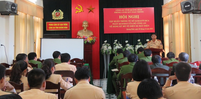 Tập huấn triển khai thực hiện quy định về đăng ký mô tô, xe máy điện