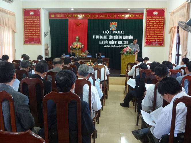 Hội nghị Ủy ban đoàn kết Công giáo tỉnh Quảng Bình lần thứ II, nhiệm kỳ 2014-2019