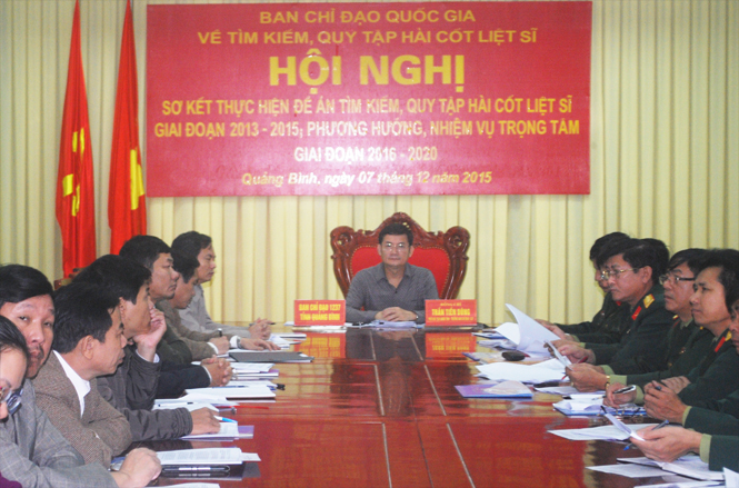 Sơ kết thực hiện Đề án tìm kiếm, quy tập hài cốt liệt sĩ giai đoạn 2013-2015