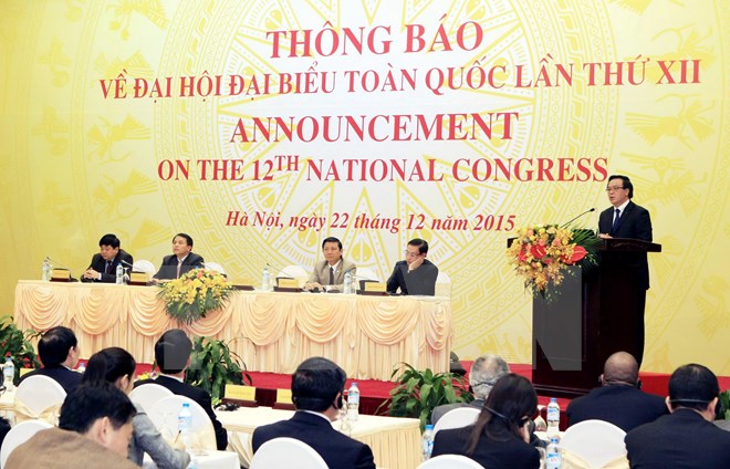 Thông báo về Đại hội Đảng lần thứ XII tới các đoàn ngoại giao