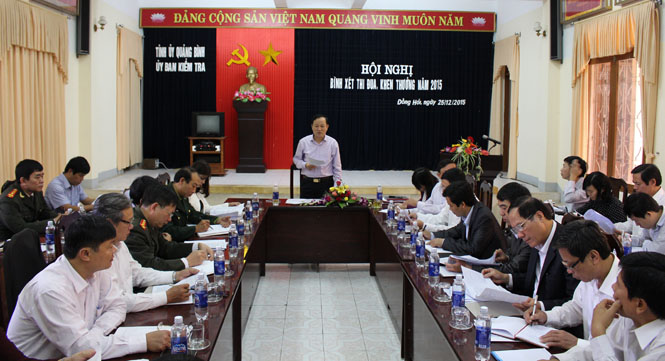 Ủy ban Kiểm tra Tỉnh ủy: Bình xét thi đua, khen thưởng năm 2015