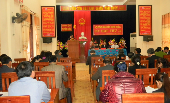 HĐND huyện Tuyên Hoá khoá X tổ chức kỳ họp thứ 14