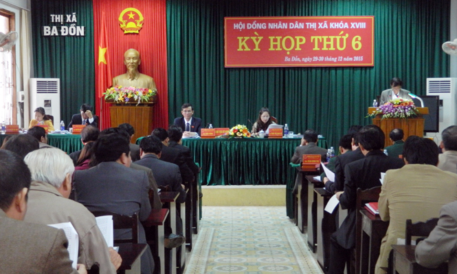 HĐND thị xã Ba Đồn khóa XVIII tổ chức kỳ họp thứ 6