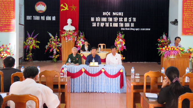 Đại biểu HĐND tỉnh tiếp xúc cử tri sau kỳ họp thứ 16, HĐND tỉnh khóa XVI