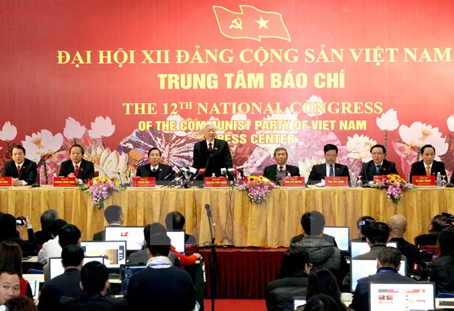 Tổng Bí thư Nguyễn Phú Trọng chủ trì họp báo kết quả Đại hội Đảng