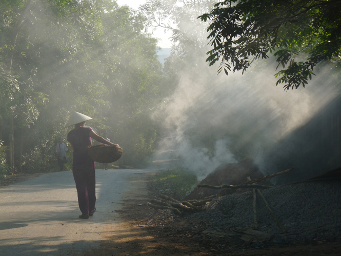 Bếp quê chiều tháng chạp