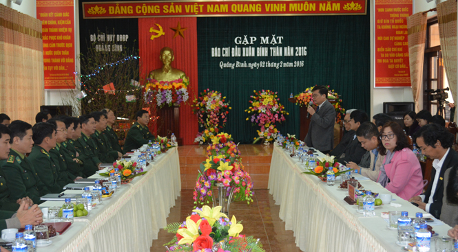 Bộ Chỉ huy BĐBP tỉnh: Gặp mặt báo chí nhân dịp Tết Nguyên đán Bính Thân 2016