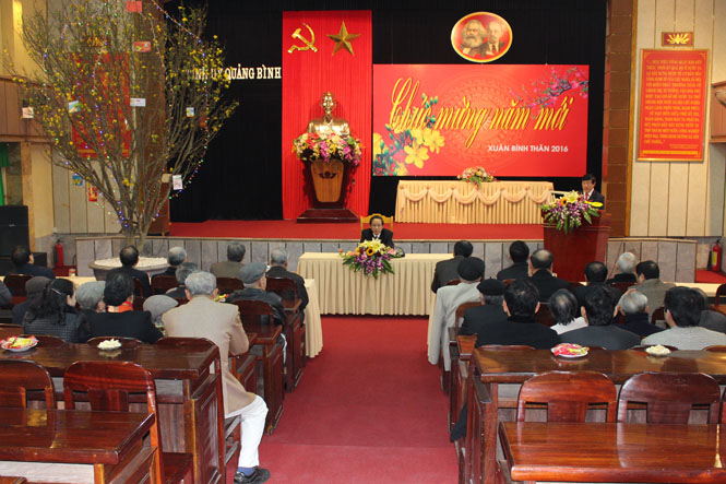 Ban Thường vụ Tỉnh ủy: Gặp mặt các đồng chí nguyên cán bộ lãnh đạo chủ chốt của tỉnh