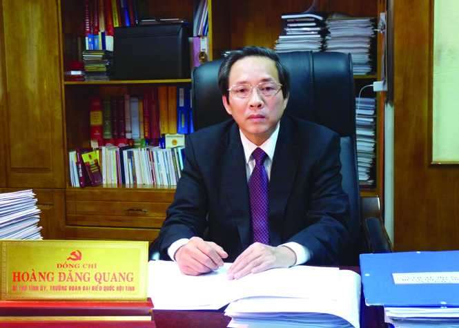 Thư chúc mừng năm mới Bính Thân-2016 của đồng chí Hoàng Đăng Quang, Uỷ viên Trung ương Đảng, Bí thư Tỉnh ủy, Chủ tịch HĐND tỉnh, Trưởng đoàn đại biểu Quốc hội tỉnh