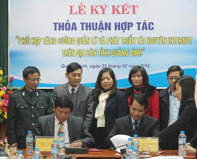 Phối hợp tăng cường quản lý và phát triển tài nguyên Internet trên địa bàn tỉnh Quảng Bình