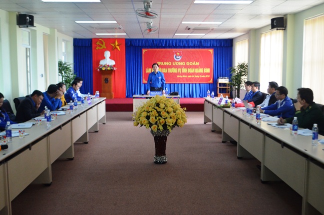 Trung ương Đoàn làm việc với Ban Thường vụ Tỉnh Đoàn Quảng Bình