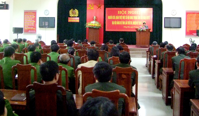 Đảng bộ Công an tỉnh: Quán triệt Nghị quyết Đại hội Đảng bộ tỉnh lần thứ XVI