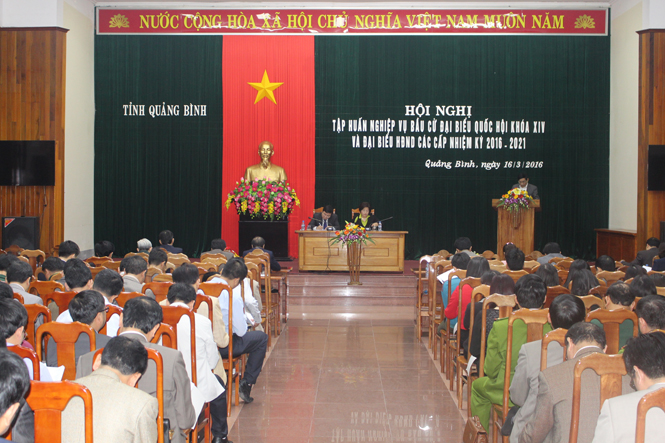 Tập huấn nghiệp vụ bầu cử đại biểu Quốc hội khoá XIV và đại biểu HĐND các cấp nhiệm kỳ 2016-2021